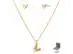 Conjunto coração Morana zircônias dourado 45cm + 5cm - 0