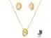Conjunto liso Morana pérolas veneziana dourado - 0