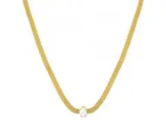 Gargantilha Morana zircônia dourado 35cm + 5cm - 0