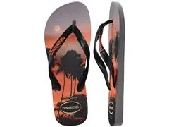 Chinelo Havaianas Top Surfer I Cinza Aco/Preto/Laranja Sunset Tam 37-3 - 4