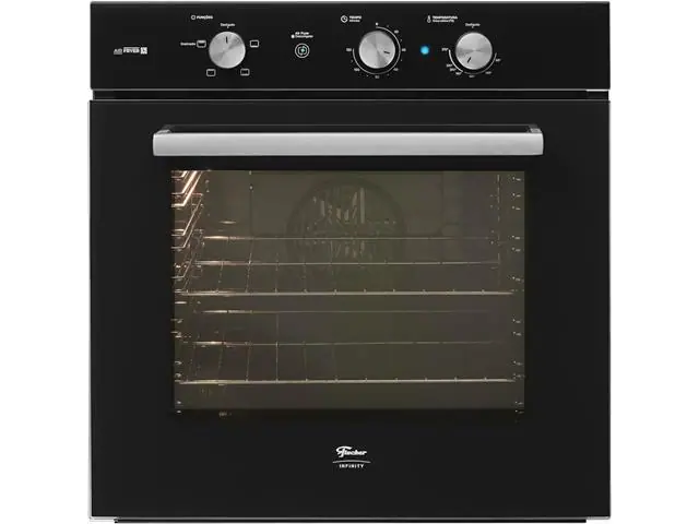 Forno Elétrico Fischer INFINITY Embutir 78L. c/Airfryer Preto/110V