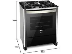 Fogão de Piso Fischer 5Q TC GRAN CHEFF Gás  Inox c/Grill 110V - 2