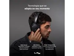 HEADPHONE LITY 5.4 ANC/ENC 65H CONEXÃO DUPLA (H13 PRO PRETO) - 6