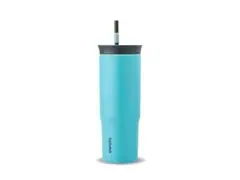Copo Térmico Owala Tumbler Inox Com Canudo 710ml Blue Aqua Splash - 0