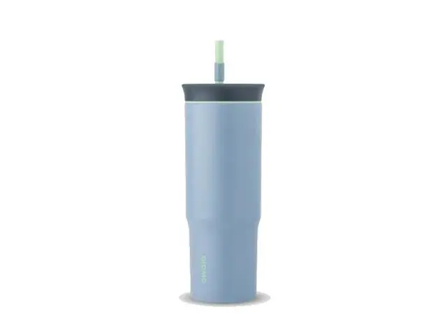 Copo Térmico Owala Tumbler Inox Com Canudo 710ml Blue Gray Lost