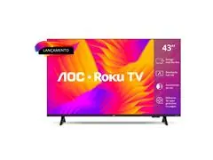 Smart TV 43 AOC 43S5155/78G Full HD LED Wi-Fi Roku TV Dolby Audio - 0