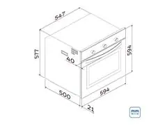 Forno Elétrico de Embutir Tramontina Glass Cook em Vidro Temperado Pre - 1