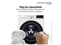 Lava e Seca LG VC4 12kg Branca AI DD CV5012WC4A 220V - 3