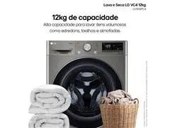Lava e Seca LG VC4 12kg Inox AI DD CV5012PC4 110V - 3