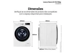 Lava e Seca LG VC4 14kg Branca AI DD CV5014WC4 110V - 1