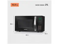 Micro-ondas Mondial 21L MO-01-21-B Preto 110V - 5