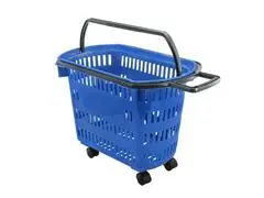 Cesta 30 Litros  Azul Padrao Com Rodas - 0