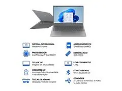 Notebook Ultra 14" HD Pentium Gold 4GB 128GB eMMC Windows 11 - 1