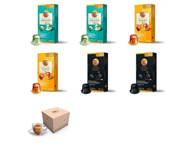 60 Cápsulas Nespresso 3 Corações Origens Premium + Xícara