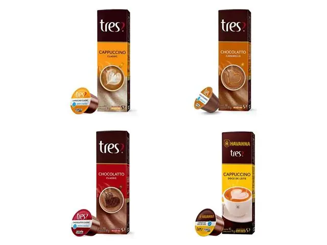Combo 40 Cápsulas 3 Corações: 2 Cappuccino + 2 Chocolatto