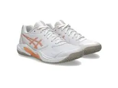 Tênis Asics Gel-Dedicate 9 Clay, 100 White/Cantaloupe Fem