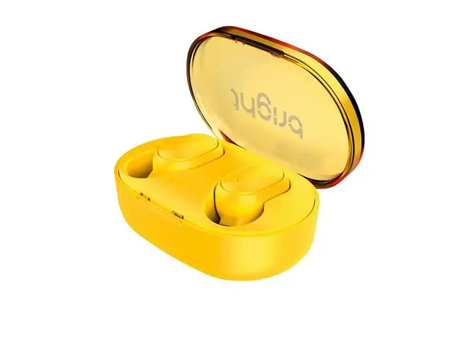 Fone de Ouvido BRIGHT Max Sound sem Fio Amarelo