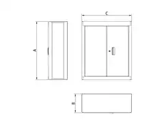 Painel para ferramentas superior grande 2 portas Tramontina PRO - 2