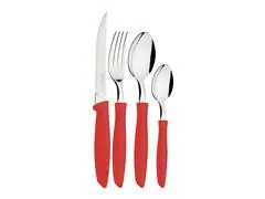 Faqueiro Inox Tramontina 16 peças Plenus Vermelho - 0