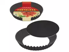 Forma Fortaleza para Bolo e Torta Crespa Fundo Removível Black Ø 28 - 1