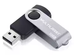 Pendrive Multilaser Twist USB 2.0 32GB Preto