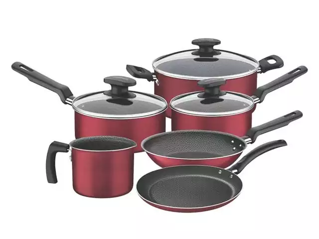 Jogo de Panelas Tramontina Bergamo Vermelho 6 Peças