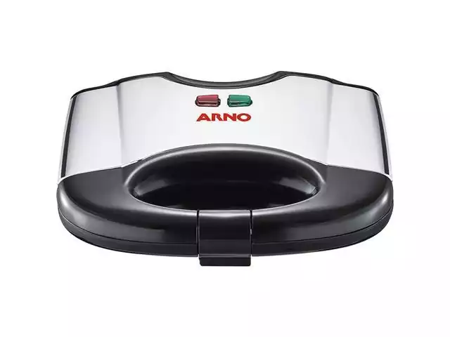 Sanduicheira Grill Arno Sacs Inox Preta/Prata