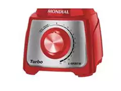 Liquidificador Turbo Red Inox 3L 1200W 12 Velocidades Mondial - 1