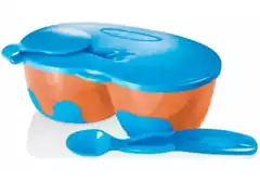 Marmita Infantil com Divisória e Colher Multikids Azul - 0