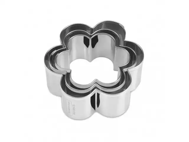 Jogo de Cortadores Flor Tramontina La Pasticceria 3 Peças Inox