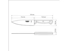 Faca Chef Tramontina Ultracorte Preto 6" - 2