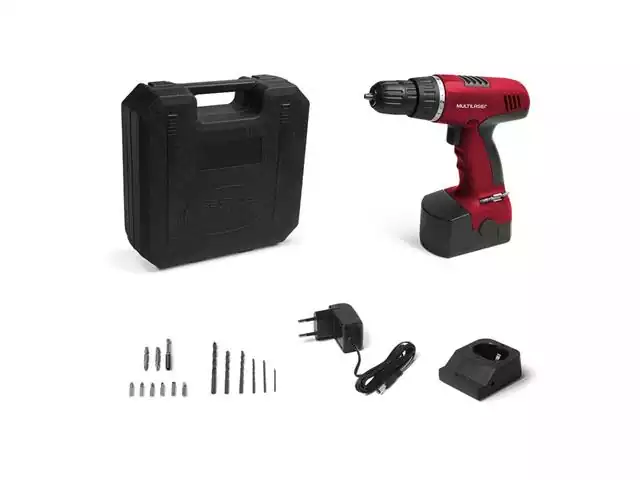Parafusadeira e Furadeira Elétrica Multilaser Bateria 12V Bivolt