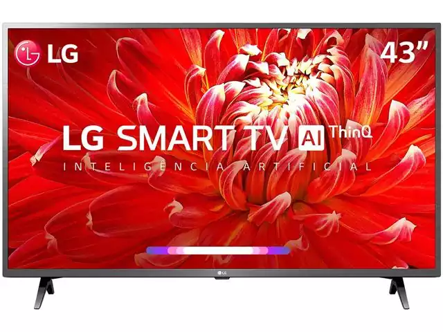 Smart TV LED 43" LG Full HD ThinQ AI TV HDR webOS 4.5 Wi-Fi 3HDMI 2USB