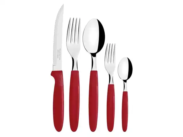 Faqueiro Inox Tramontina Ipanema Vermelho 30 Peças