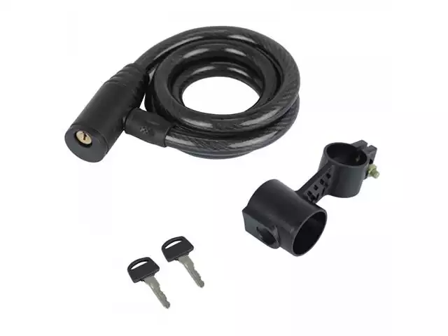 Cadeado com Chave Atrio para Bicicleta 12mm Comprimento de 100cm Preto