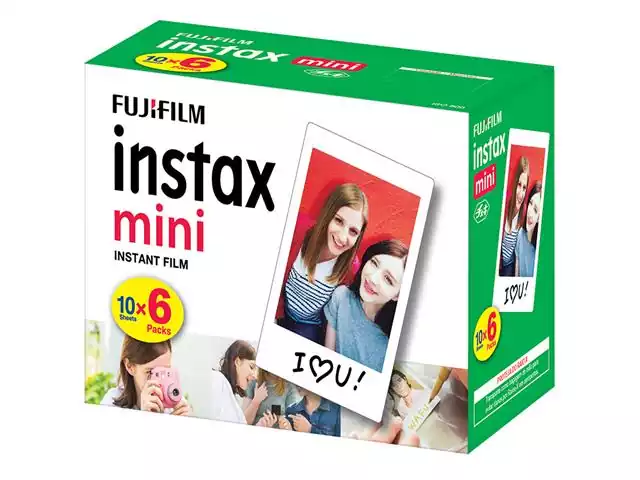 Filme Instantâneo Fujifilm Instax Borda Branca com 60 Unidades