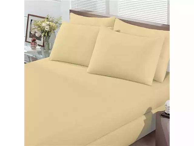 Jogo de Cama Queen Buettner Basic Liso Amarelo 3 Peças