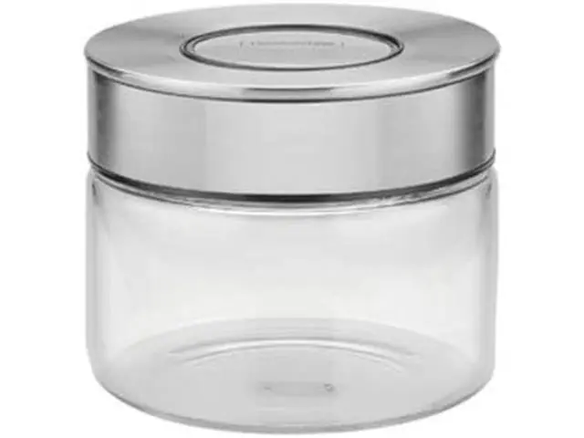 Pote de Vidro Tramontina Purezza com Tampa de Aço Inox 10 cm 400ML