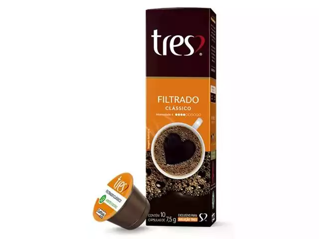 Cápsulas Três Corações Café Filtrado Clássico