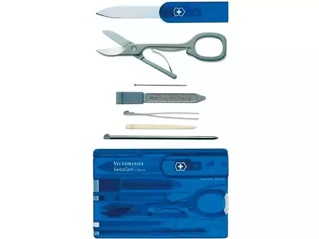 SwissCard Victorinox Classic Translúcido Azul