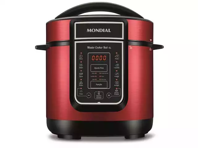 Panela de Pressão Elétrica Digital Mondial Master Cooker Red 3L