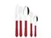 Faqueiro Tramontina Leme Lâminas em Aço Inox e Cabos Vermelho 20 Peças - 2