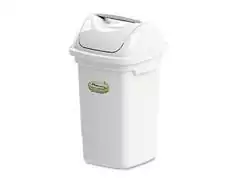 Lixeira Basculante Plasvale 14 Litros Branco