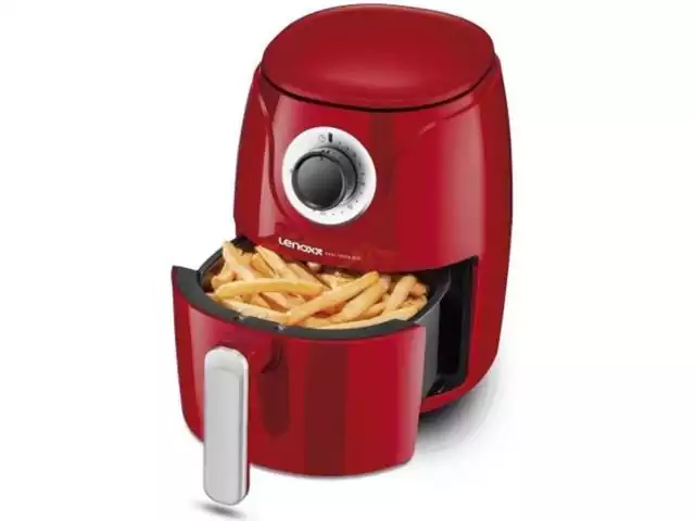 Fritadeira Elétrica Sem Óleo Lenoxx Easy Fryer Red 1000W