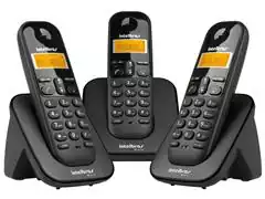 Combo Telefone Sem Fio Intelbras TS 3113 com 2 Ramais Preto - 2