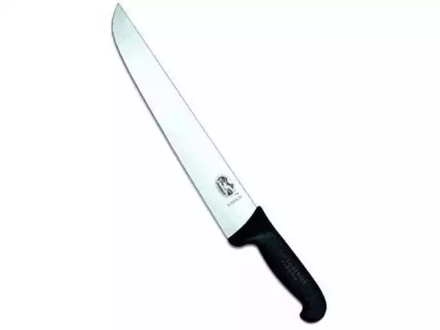 Faca Profissional Victorinox para Churrasco cabo Fibrox Preta 31CM