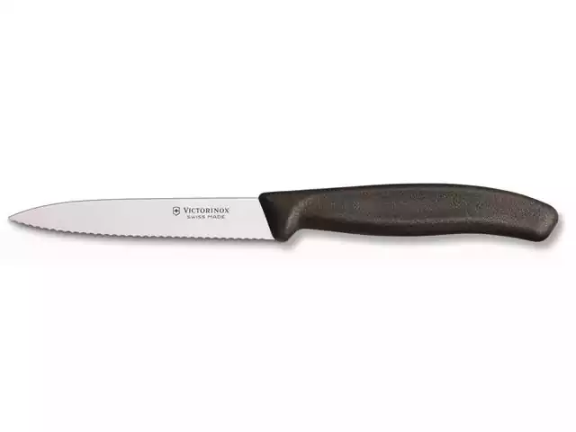 Faca Victorinox Swiss Classic Lâmina Serrilhada Preta 10CM