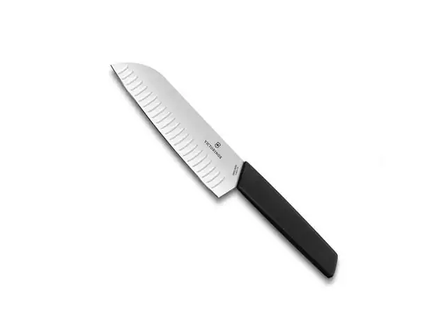 Faca Santoku com Sulcos Victorinox Swiss Classic Preta 17CM