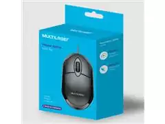 Mouse Multilaser MO300 Classic Box Óptico Full Black - 3