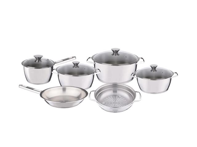 Bateria de cocina Tramontina 6 pzas Allegra Inox Plata